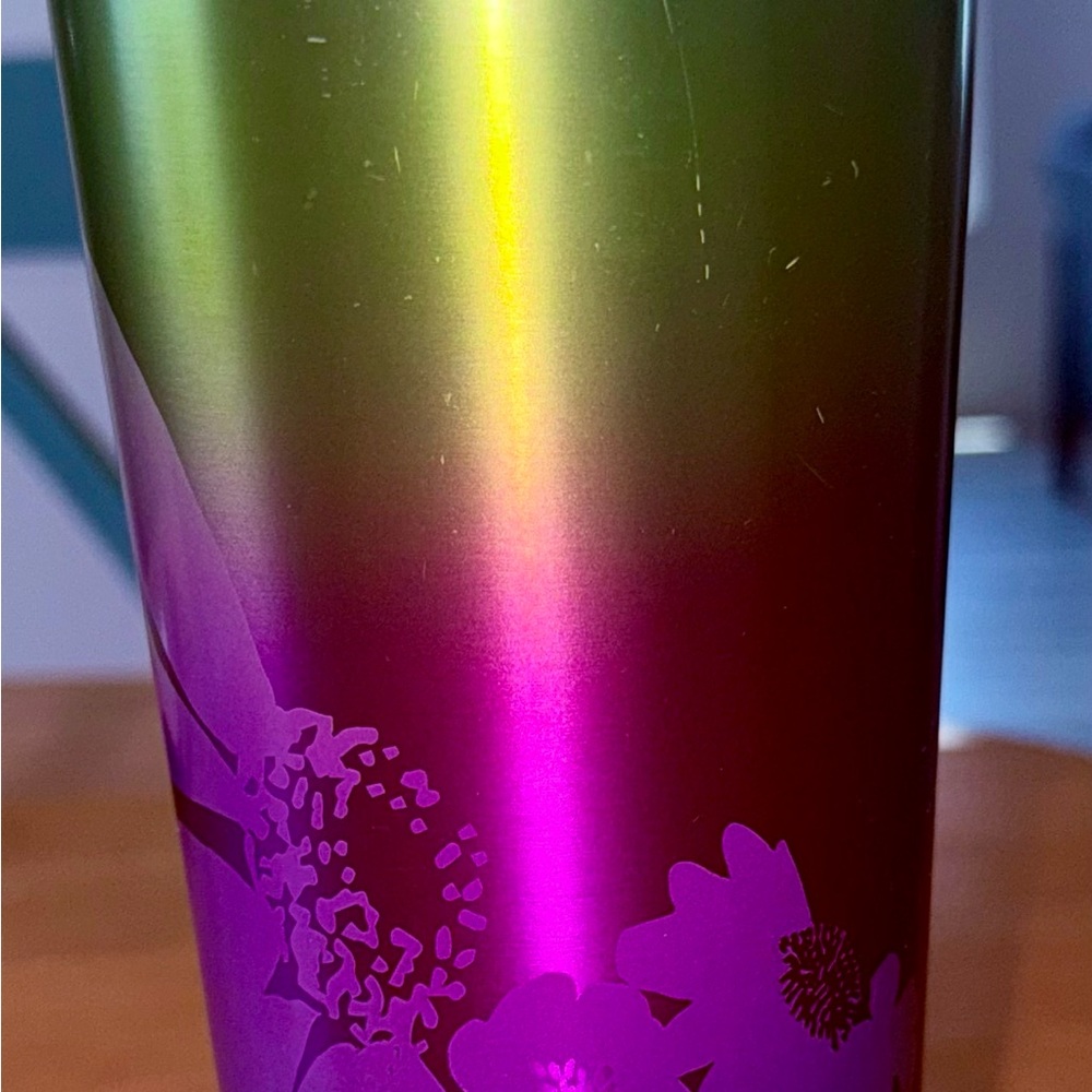 Starbucks Iridescent Green and Purple Ombré Stainless Steel Tumbler
